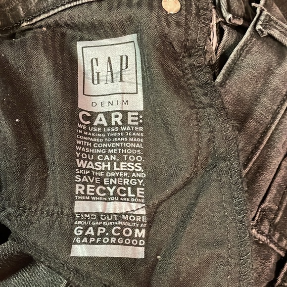•GAP•BLACK RINSE TRUE SCULPT MID RISE SKINNY DENIM JEANS SIZE 28/6R - Picture 7 of 11